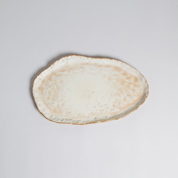BANDEJA OVAL BADAIN 40X24 CM VASSA HOME