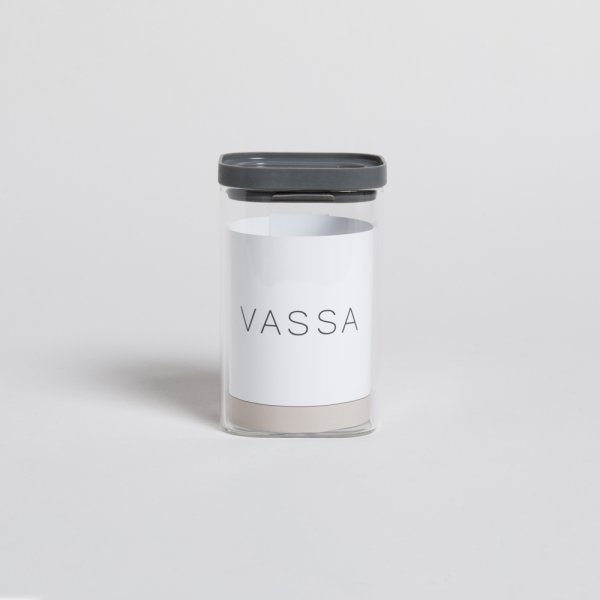 FRASCO CUADRADO CON BORDE DE SILICONA 500 ML VASSA HOME
