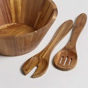 SET DE ENSALADERA REDONDA 25 CM CON CUBIERTOS VASSA HOME