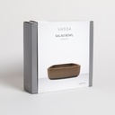 BOWL CUADRADO DE MADERA DE ACACIA 25 CM VASSA HOME