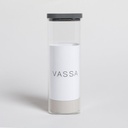 FRASCO CUADRADO CON BORDE DE SILICONA 1100 ML VASSA HOME