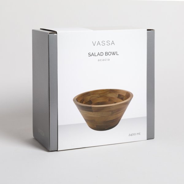 BOWL REDONDO DE MADERA DE ACACIA 2400 ML VASSA HOME