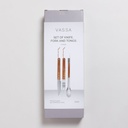 SET DE ASADO Y PINZA DE ACERO INOXIDABLE CON MADERA DE ACACIA VASSA HOME