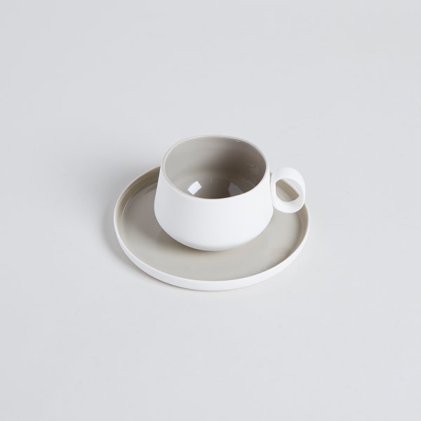 TAZA Y PLATO RAVELLO 200 ML VASSA HOME