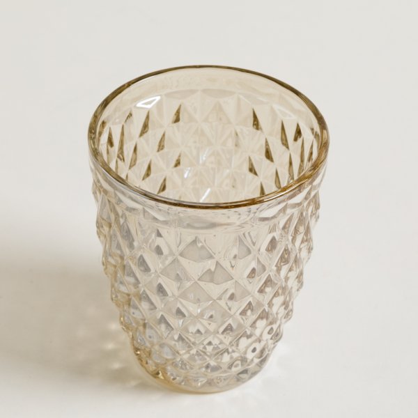 SET X 6 VASOS BAJOS COLOR CHAMPAGNE DIAMANTE 250 M