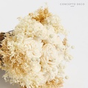 BOUQUET S WOOD ROSE CAPUCHINO/CRUDO 18CM