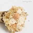 BOUQUET S WOOD ROSE CAPUCHINO/CRUDO 21CM