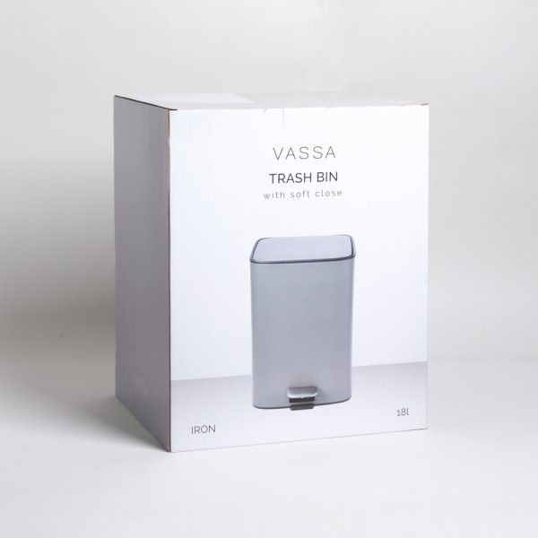 CESTO DE BASURA CUADRADO 18 L VASSA HOME
