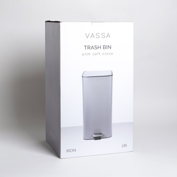 CESTO DE BASURA CUADRADO 28 L VASSA HOME