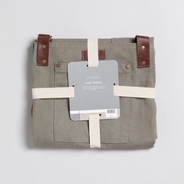 DELANTAL DE COCINA BEIGE 75X68 CM VASSA HOME