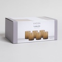 SET X 6 VASOS FEDRA BROWN 400 ML VASSA HOME
