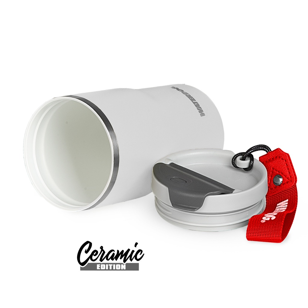 VASO DOBLE PARED CERAMICA 480 CC BLANCO ACERO AISI 304 WATERDOG CLYDE