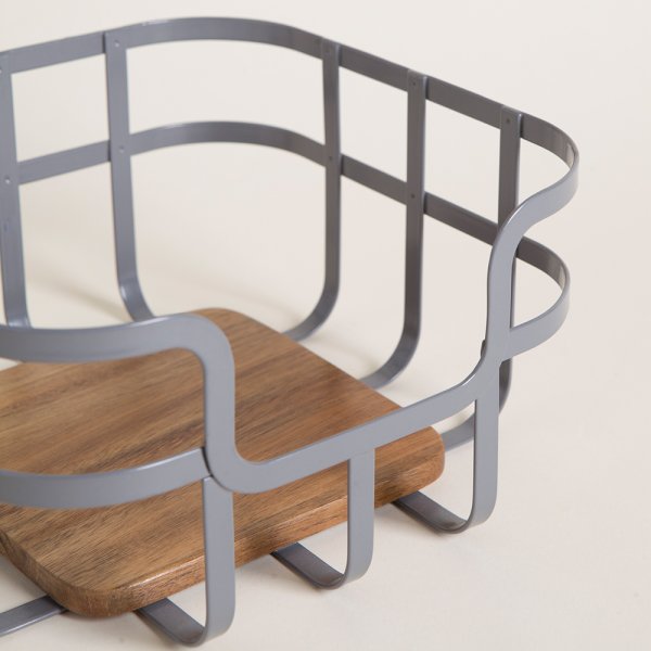 CANASTO ORGANIZADOR BAYONA GREY 12,5X24 CM