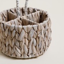 ORGANIZADOR CON MANIJA REDONDO BANGKOK WHITE 20 X 28 CM