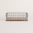 CANASTO ORGANIZADOR BIARRITZ GREY 23,5X30 CM