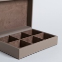 CAJA DE TE 6 DIVISIONES NAGPUR 25X17,5 CM VASSA HOME