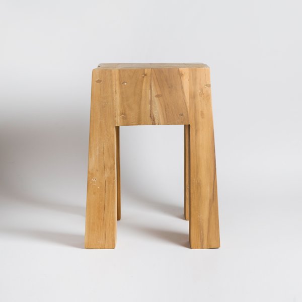 BANCO CUADRADO LAOS 45X30 CM VASSA HOME