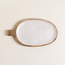 BANDEJA OVAL CON MANGO JALPARI 35X20 CM