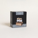 SET X 2 ESPECIEROS DE VIDRIO CON MADERA DE ACACIA