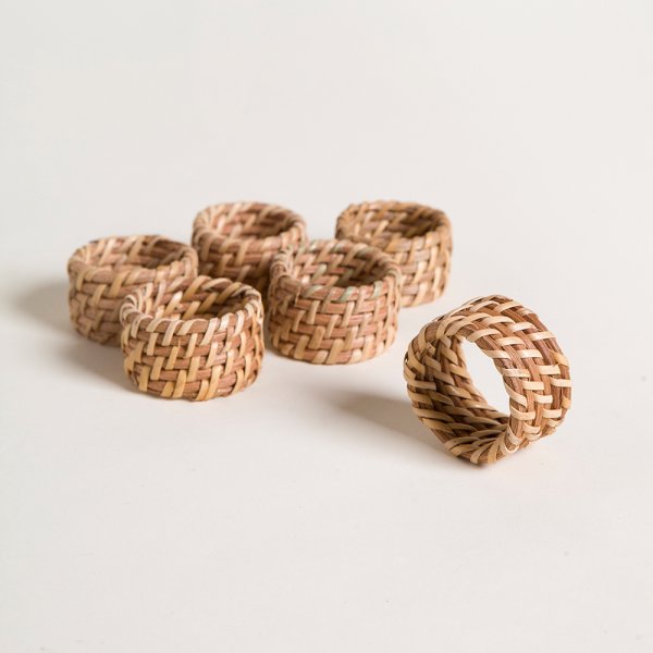 SET X 6 PORTA SERVILLETAS VINH NATURAL