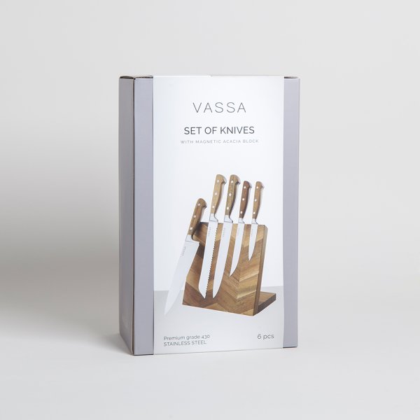 TACO IMANTADO X 5 CUCHIILOS VASSA HOME