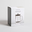 CAFETERA DOBLE VIDRIO CON EMBOLO TAPA BLACK 600 ML