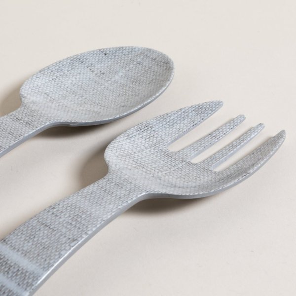 SET DE TENEDOR Y CUCHARA DE MELAMINA LUXOR 27 CM