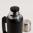TERMO CAMPING DE ACERO INOXIDABLE NEGRO CON ASA AB