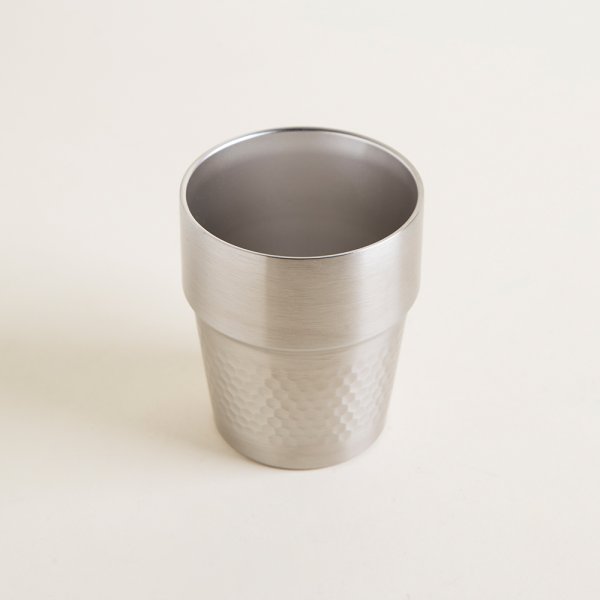 VASO TÉRMICO DOBLE PARED MARTILLÉ CON BORDE 310 ML