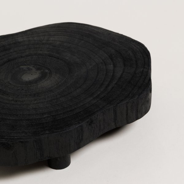 BANDEJA DECO AMORFO CHICA BOIS NEGRO 6X29 CM