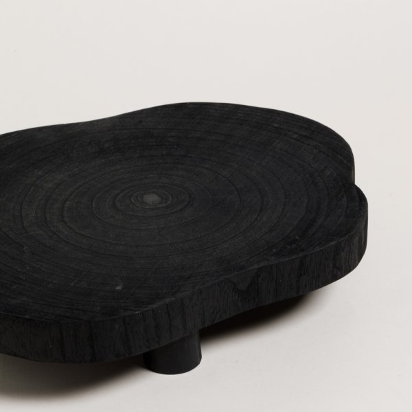 BANDEJA DECO AMORFO GRANDE BOIS NEGRO 7X39 CM