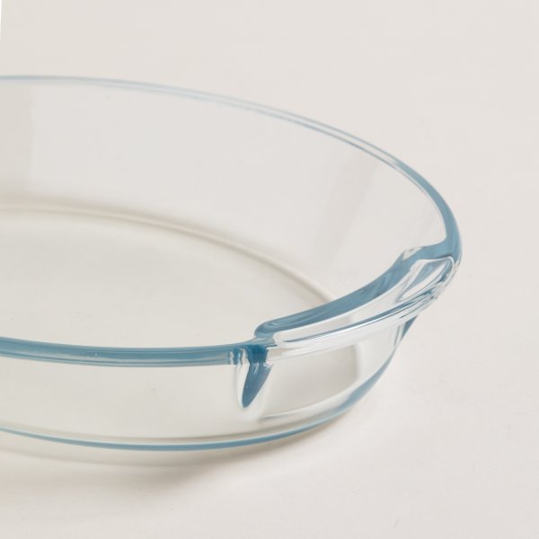 FUENTE DE VIDRIO TEMPLADO OVAL 28,5X21 CM 