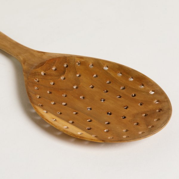 ESPUMADERA DE MADERA DE TECA 35 CM