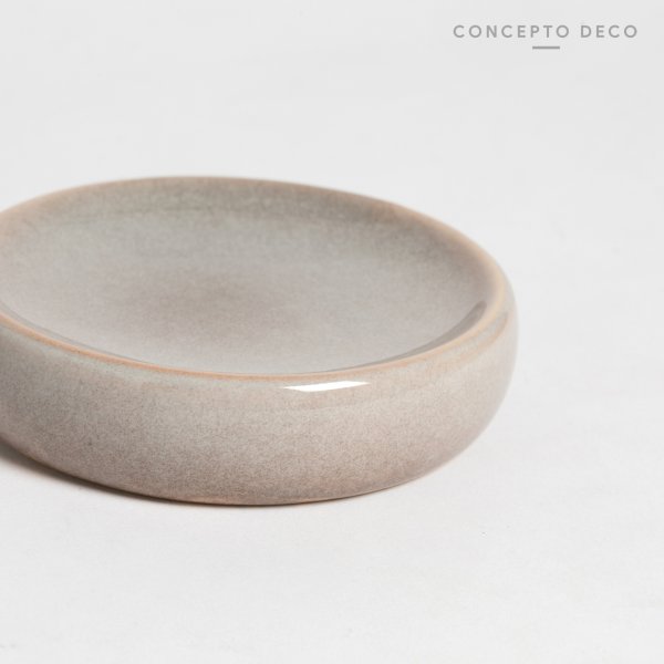 JABONERA CERÁMICA CRAQUELADA BLANCO 10X10CM