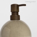 DISPENSER CERÁMICA CRAQUELADA GRIS 16X7CM