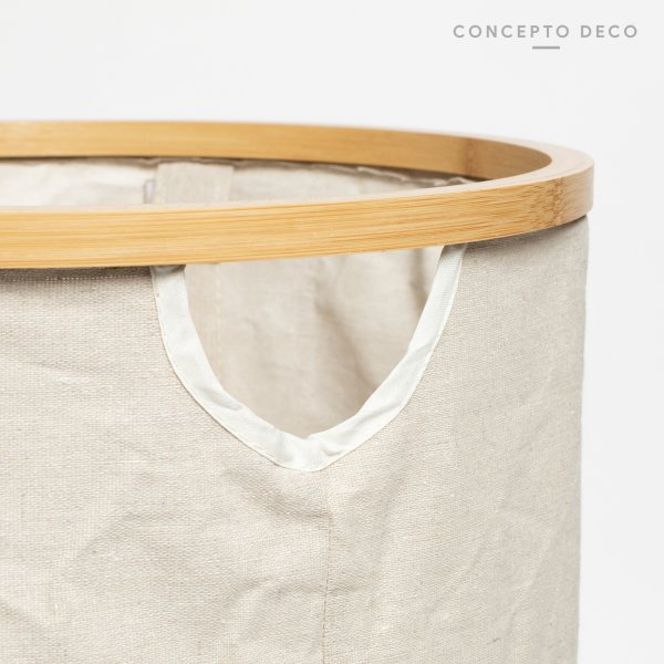 CESTO LAUNDRY REDONDO CRUDO 47X38CM