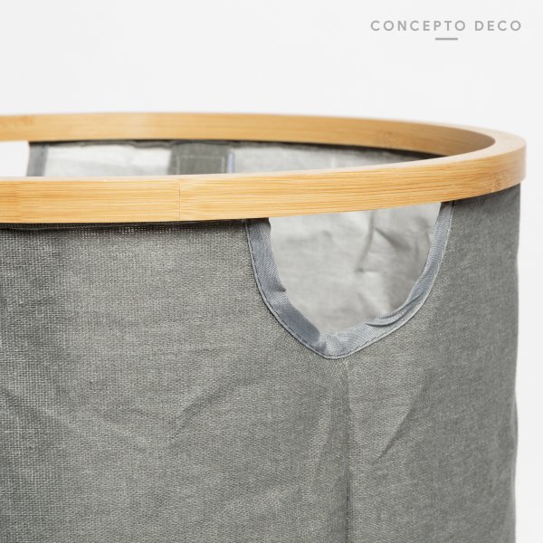 CESTO LAUNDRY REDONDO GRIS 47X38CM