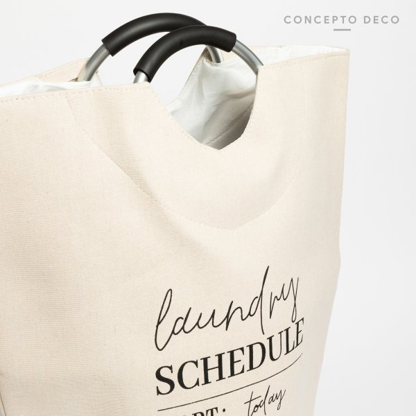 CESTO LAUNDRY SCHEDULE CRUDO 56X28CM