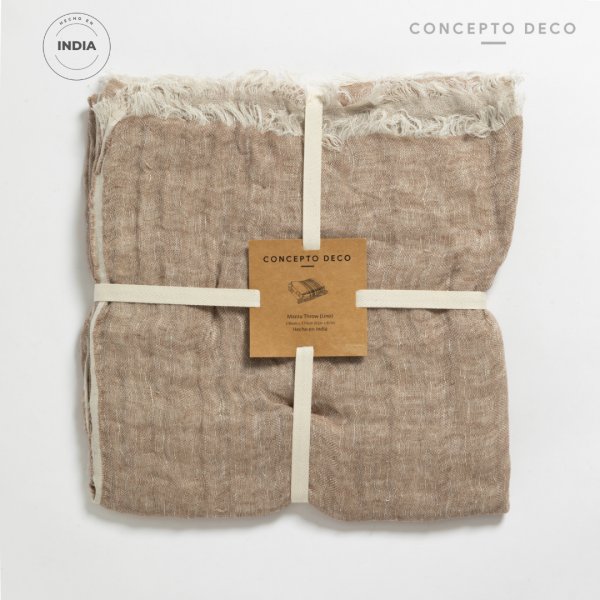 MANTA SOFÁ INDIA ODISHA LINO VISÓN 130X170CM