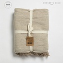 MANTA DE SOFÁ INDIA GOA CRUDO Y BEIGE 140X180CM