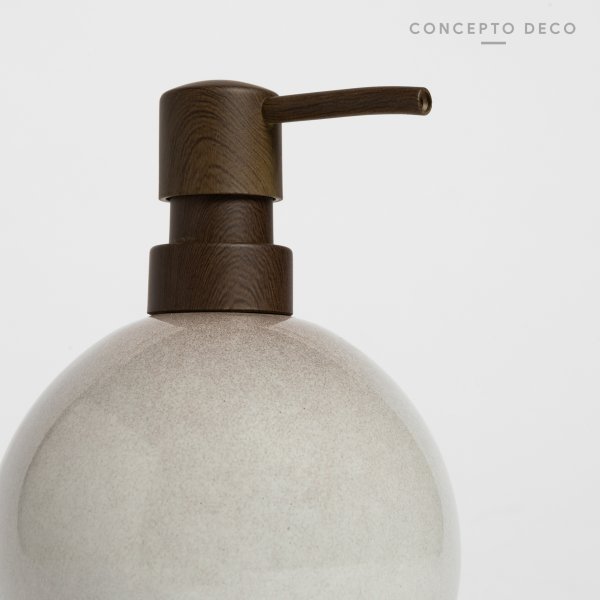 DISPENSER CERÁMICA CRAQUELADA BLANCO 16X7CM