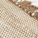 ALFOMBRA DECO INDIA ALGODÓN CRUDO 60X90CM