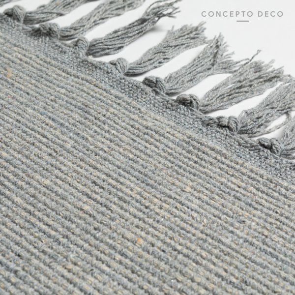 ALFOMBRA DECO INDIA ALGODÓN GRISÁCEO 45X70