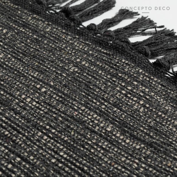 ALFOMBRA DECO INDIA ALGODÓN AZUL OSCURO 45X70