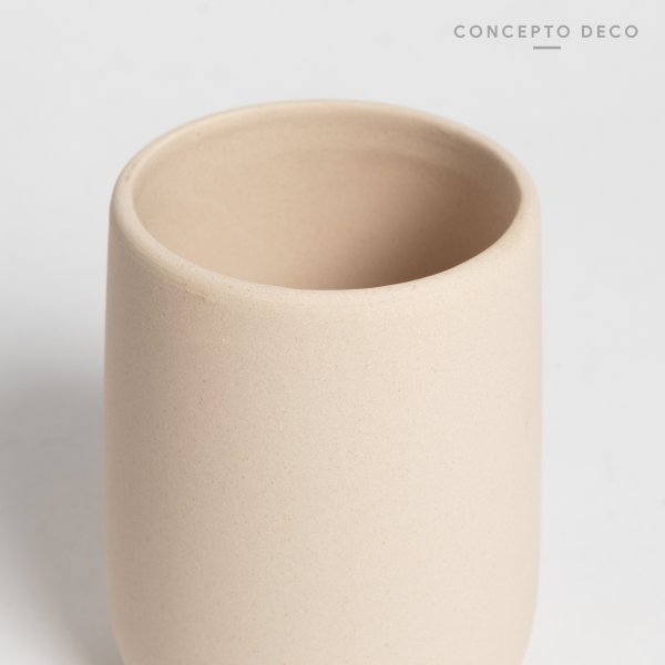 PORTACEPILLO CERÁMICA CEMENTO 10X6CM
