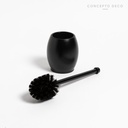 ESCOBILLERO NEGRO REDONDO ALTO 38CM
