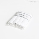 SET X4 TOALLAS 30X45 BLANCO  480gr ARG