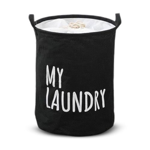 CESTO DE ROPA MY LAUNDRY 35X45CM NEGRO