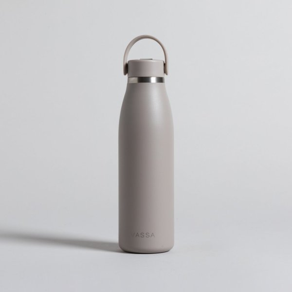 BOTELLA TERMICA DE ACERO ZURL GREY CON PICO 500 ML VASSA HOME