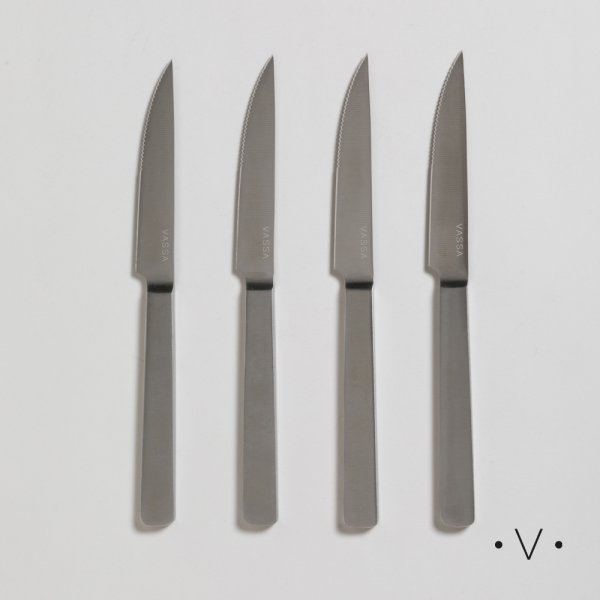SET X 4 CUCHILLOS DE CARNE ACERO INOXIDABLE VASSA  HOME